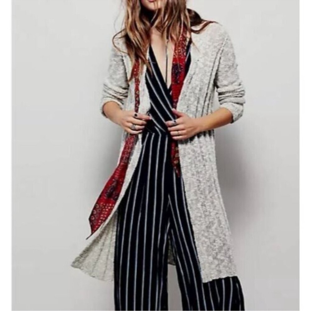 Free People Maxi Cardigan Sweater Oatmeal Free Spirit XS